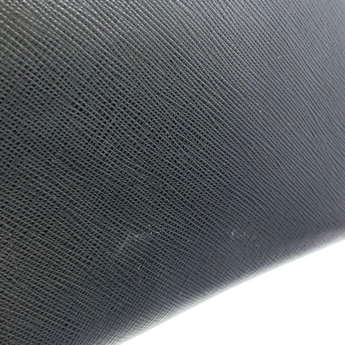 Prada Logo Zip Around Leather Black Wallet Silver — view 6