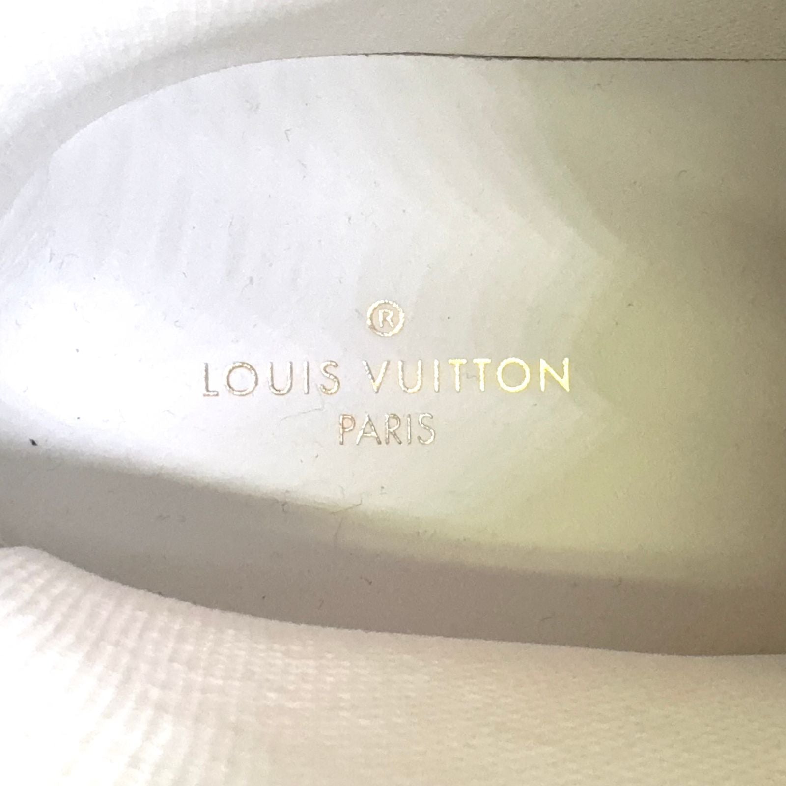 Louis Vuitton Tattoo Line Monogram Denim High Cut Leather Rubber Blue White — view 3