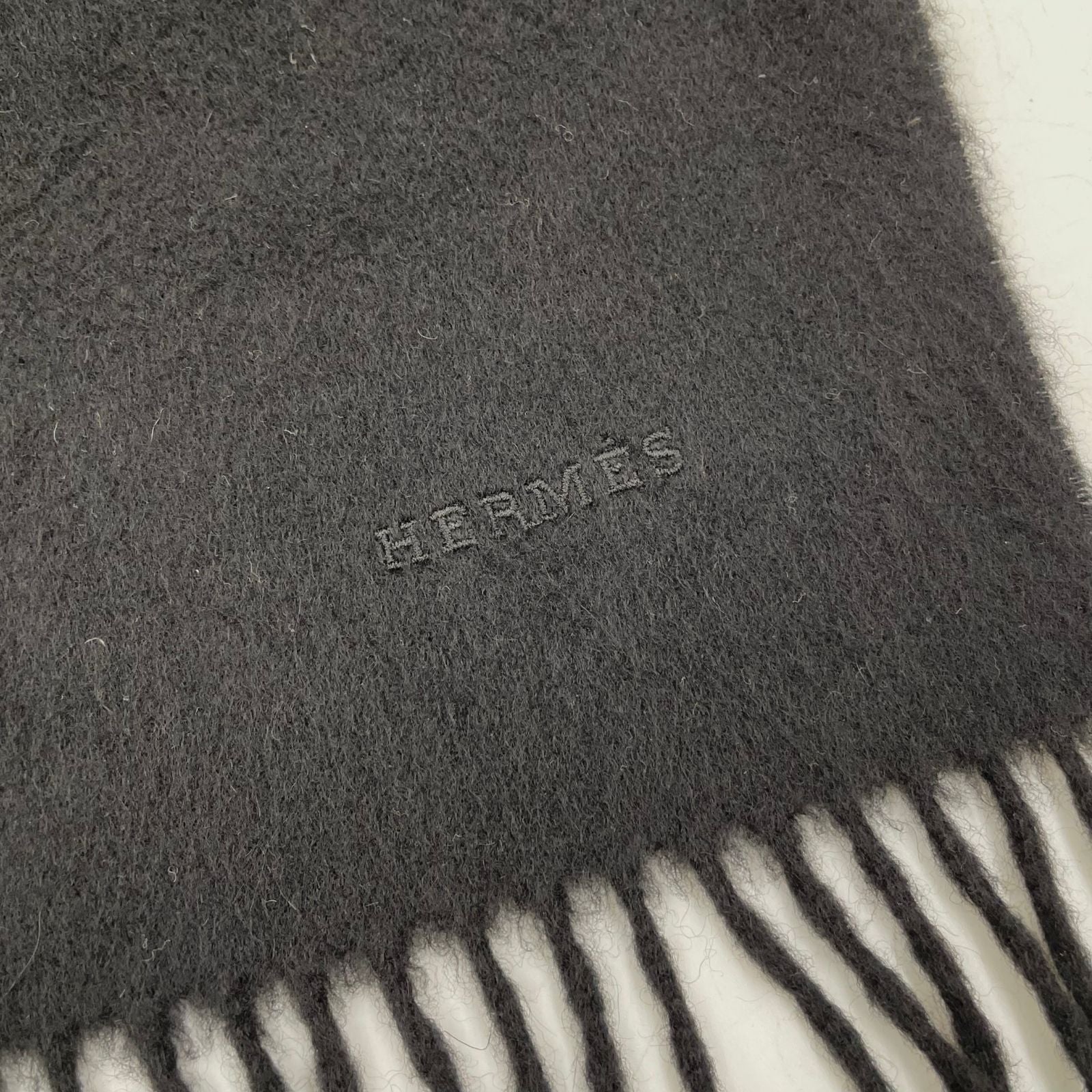 Hermes Cashmere Black Scarf — view 3