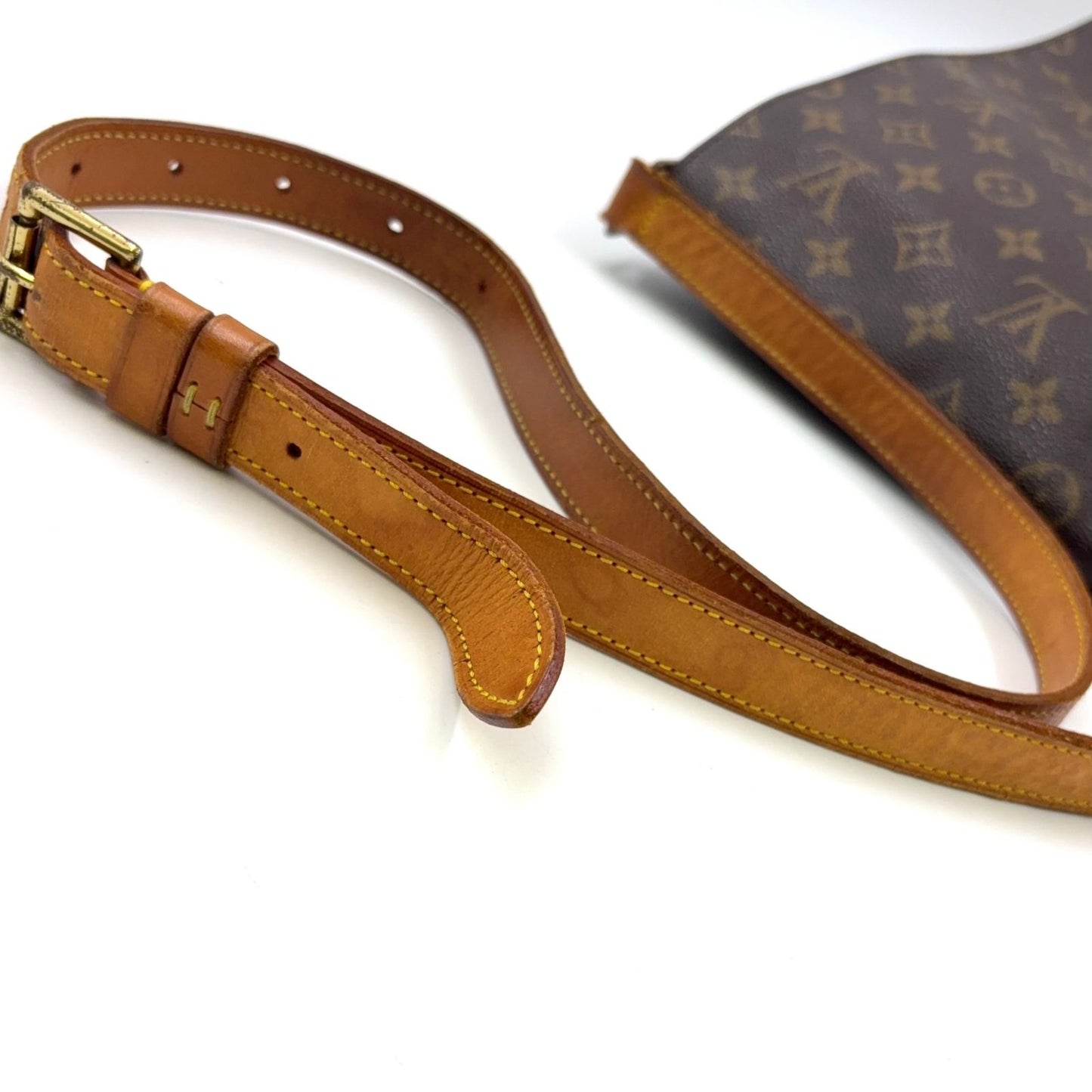 Louis Vuitton Musette Monogram Leather Brown Shoulder Bag Gold — view 8