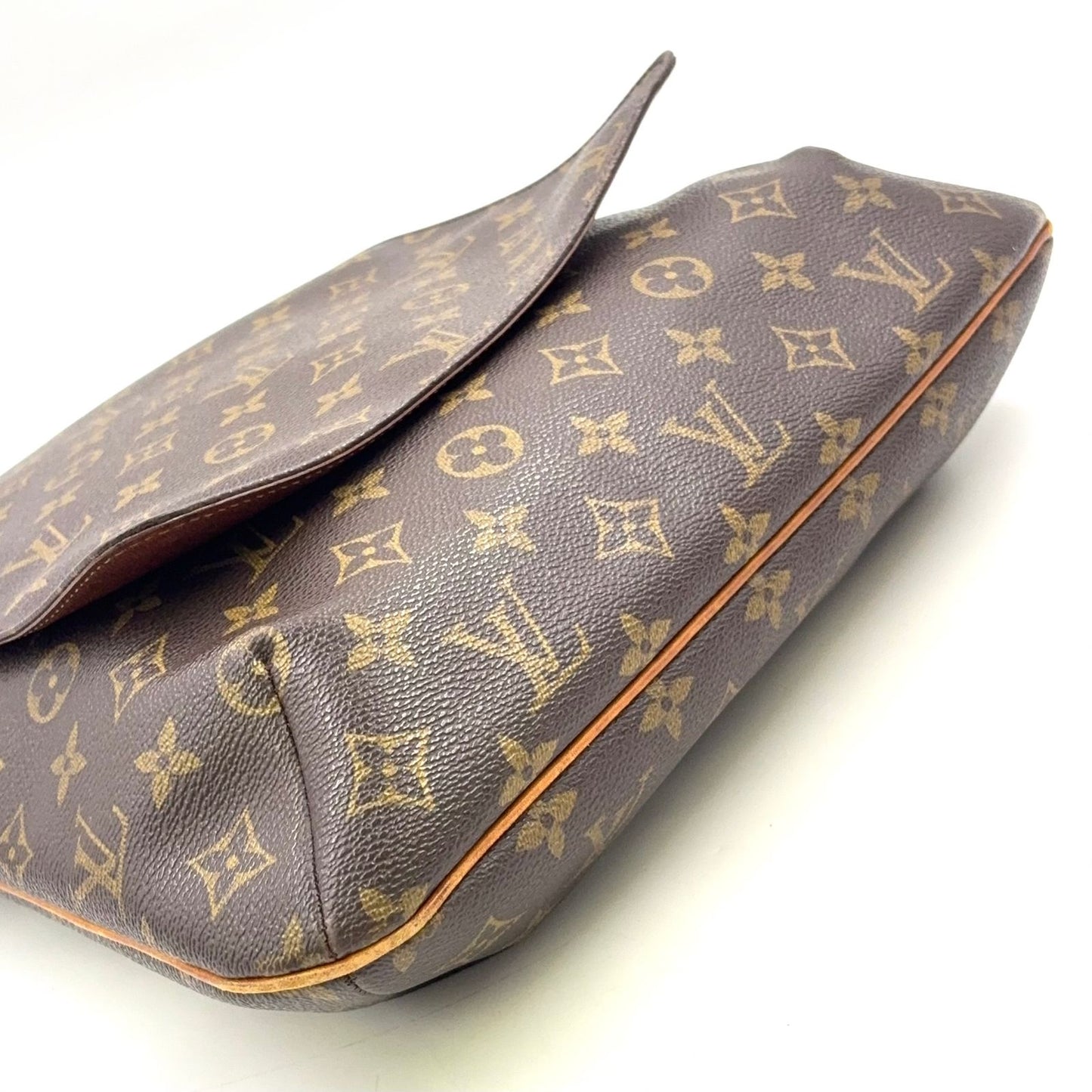 Louis Vuitton Musette Monogram Leather Brown Shoulder Bag Gold — view 5