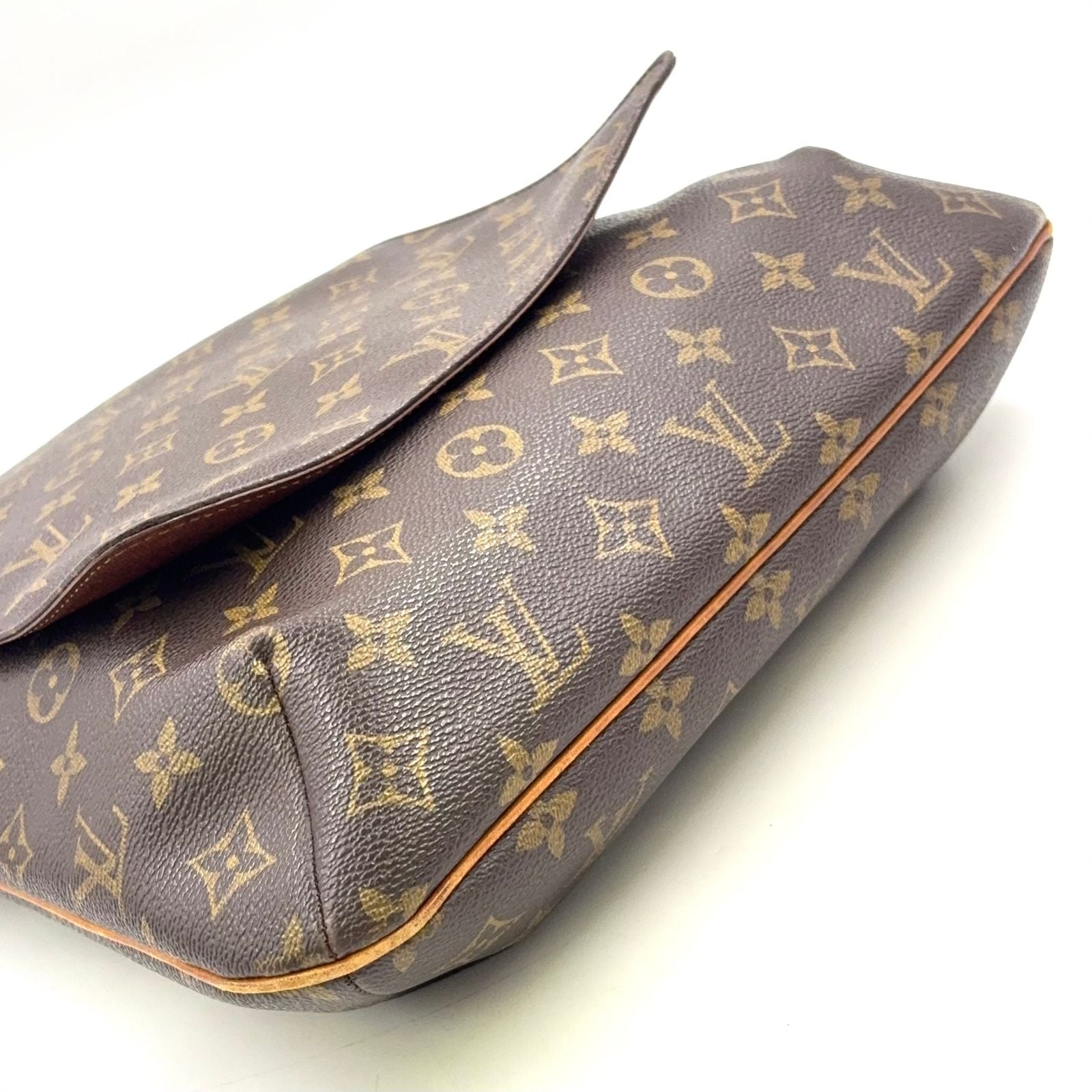 Louis Vuitton Musette Monogram Leather Brown Shoulder Bag Gold — view 5