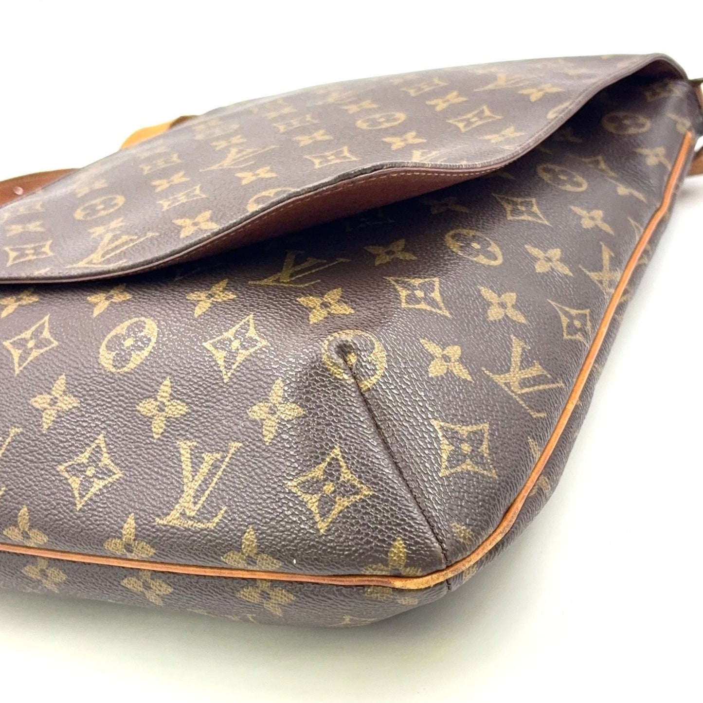 Louis Vuitton Musette Monogram Leather Brown Shoulder Bag Gold — view 6