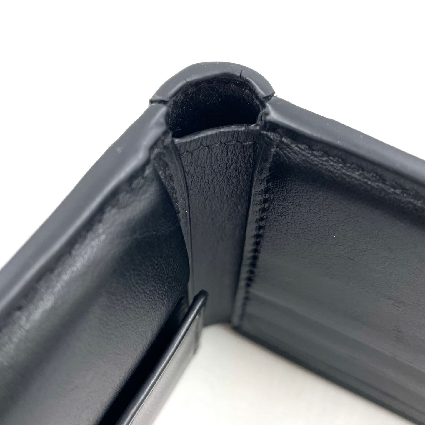 Bottega Veneta Cassette with Coin Pass Bifold Leather Black Wallet — view 7