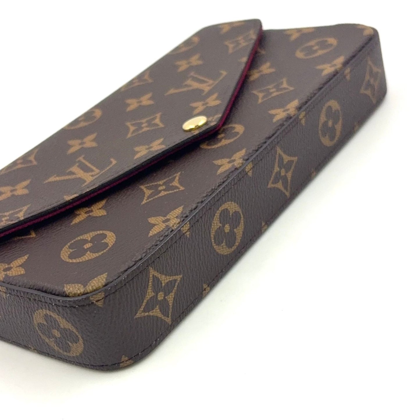 Louis Vuitton Pochette Felicity Monogram Brown Bordeaux Shoulder Bag Gold — view 5