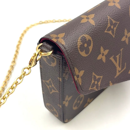 Louis Vuitton Pochette Felicity Monogram Brown Bordeaux Shoulder Bag Gold — view 7