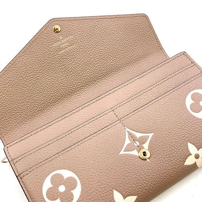 Louis Vuitton Portefeuille Sarah Monogram Empreinte Leather Beige White Bifold — view 5