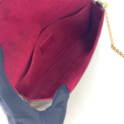 Louis Vuitton Pochette Felicity Monogram Brown Bordeaux Shoulder Bag Gold — view 3