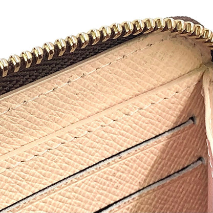 Louis Vuitton Portefeuille Clemence Monogram Rose Ballerine Leather Brown Light — view 9