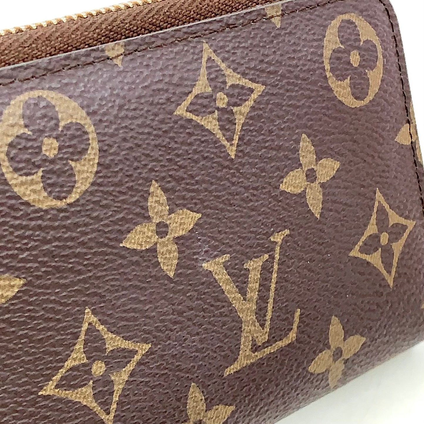Louis Vuitton Portefeuille Clemence Monogram Rose Ballerine Leather Brown Light — view 8