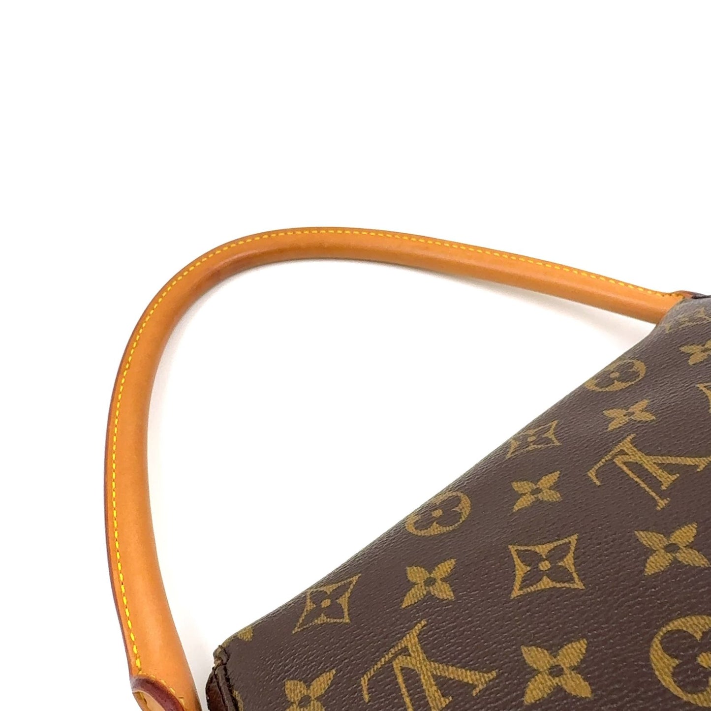 Louis Vuitton Mini Looping Monogram Shoulder Leather Brown Light Handbag Gold — view 5
