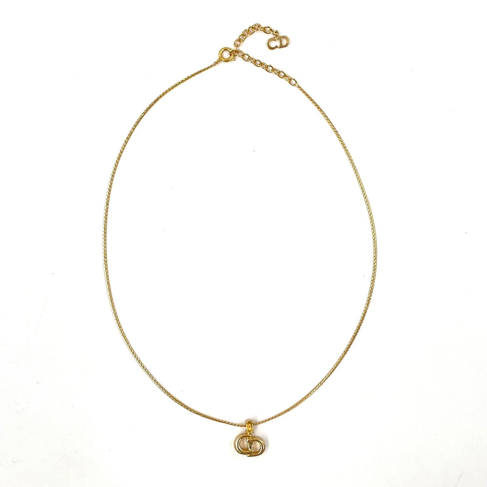 Dior Cdlogo Gold Plated Necklace — view 4