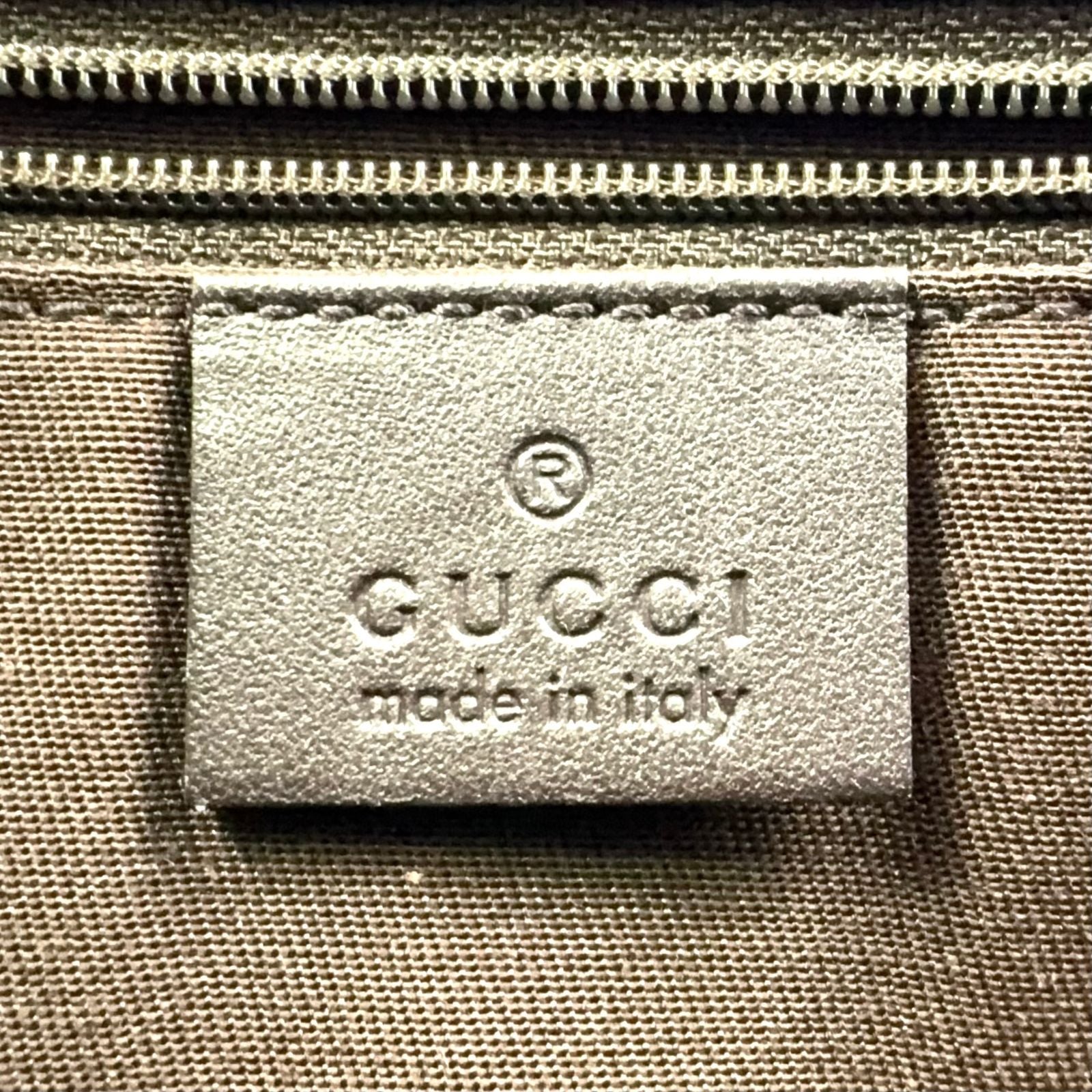 Gucci GG Supreme Leather Brown Beige Tote Gold — view 4