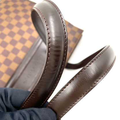 Louis Vuitton Parioli PM Damier Ebene Leather Brown Tote Gold — view 6