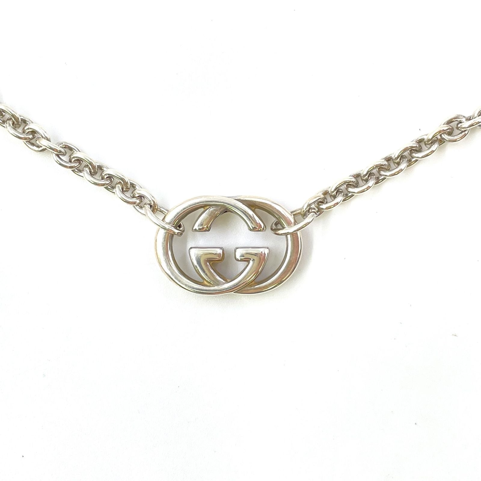 Gucci Interlocking Pendant Silver Necklace — view 3