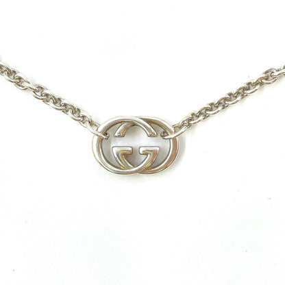 Gucci Interlocking Pendant Silver Necklace — view 3