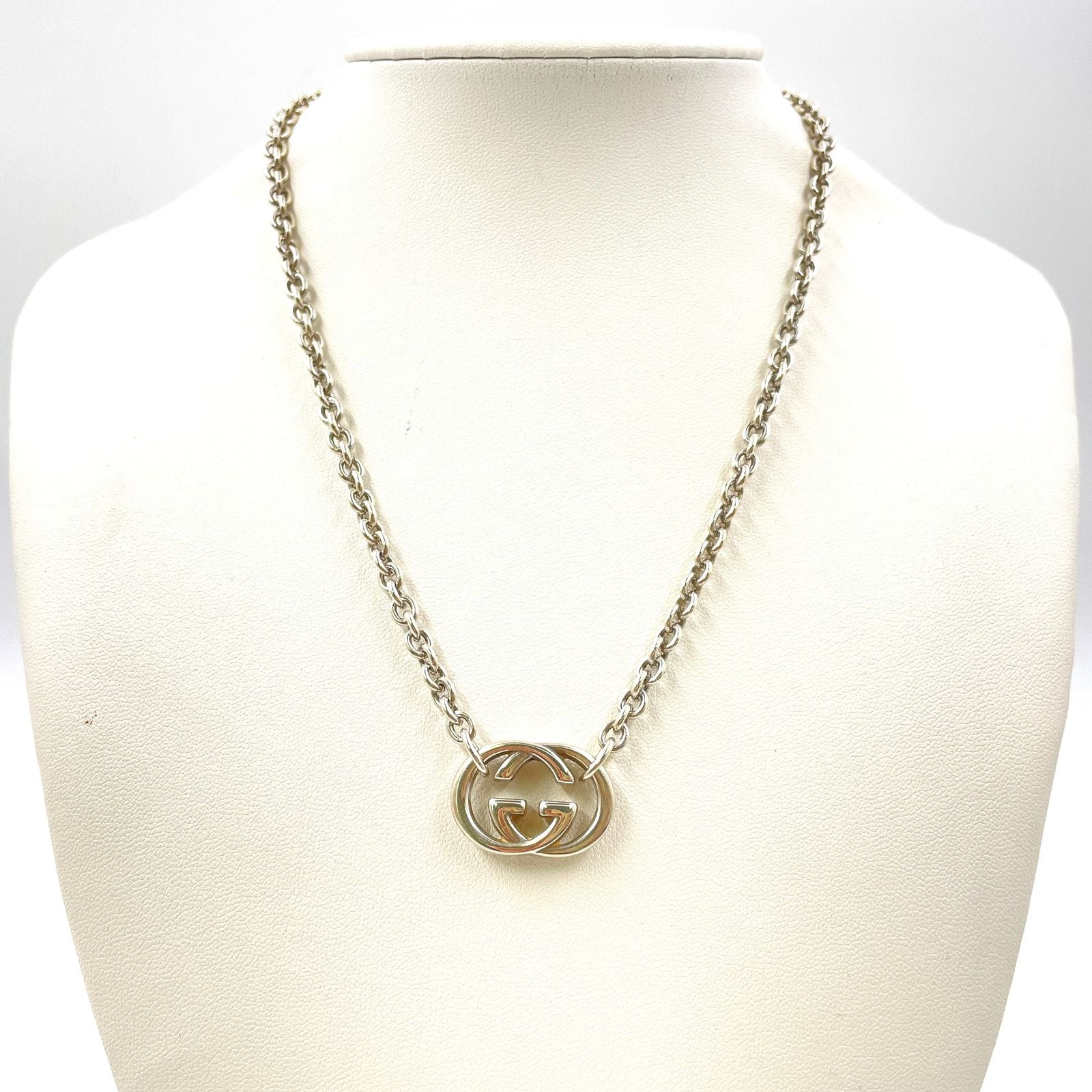 Gucci Interlocking Pendant Silver Necklace — view 8