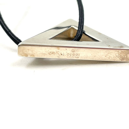 Gucci Triangle Motif Silver Necklace — view 3