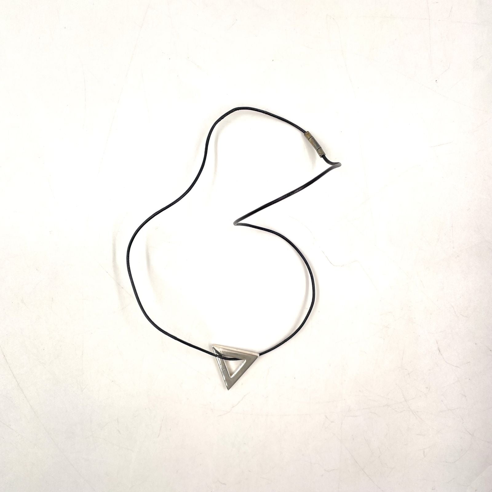 Gucci Triangle Motif Silver Necklace — view 5