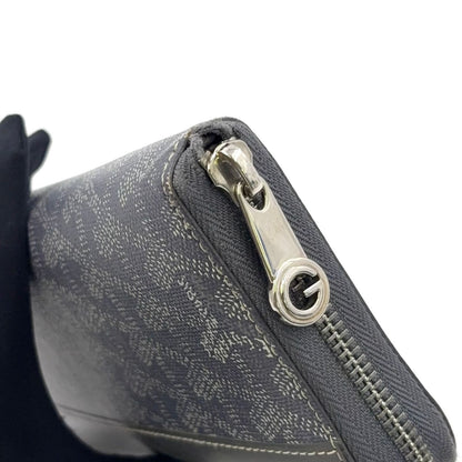 Goyard Martinyon GM Zip Around Leather Gray Wallet Silver — view 8