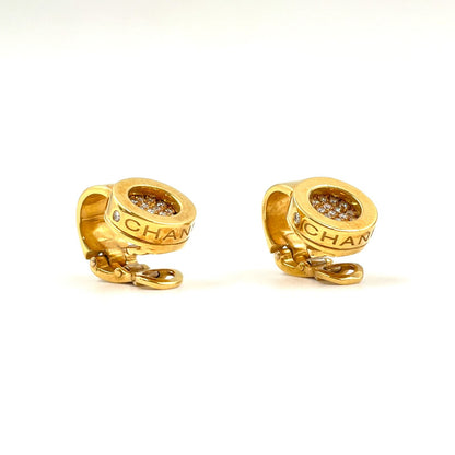 Chanel Diamond Gold Earrings — view 6
