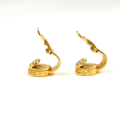 Chanel Diamond Gold Earrings — view 9