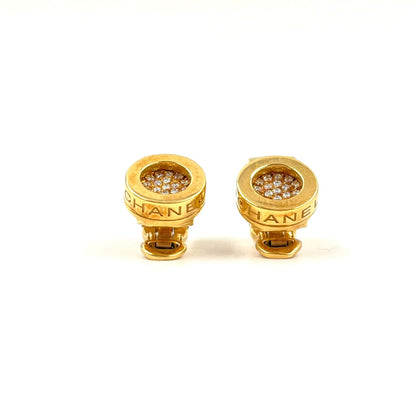 Chanel Diamond Gold Earrings — view 5