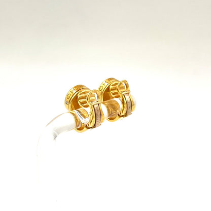 Chanel Diamond Gold Earrings — view 3