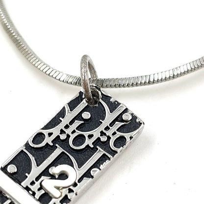 Dior Trotter Plate Metal Black Necklace — view 6
