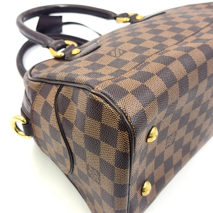 Louis Vuitton Duomo Damier Ebene Leather Brown Handbag Gold — view 7