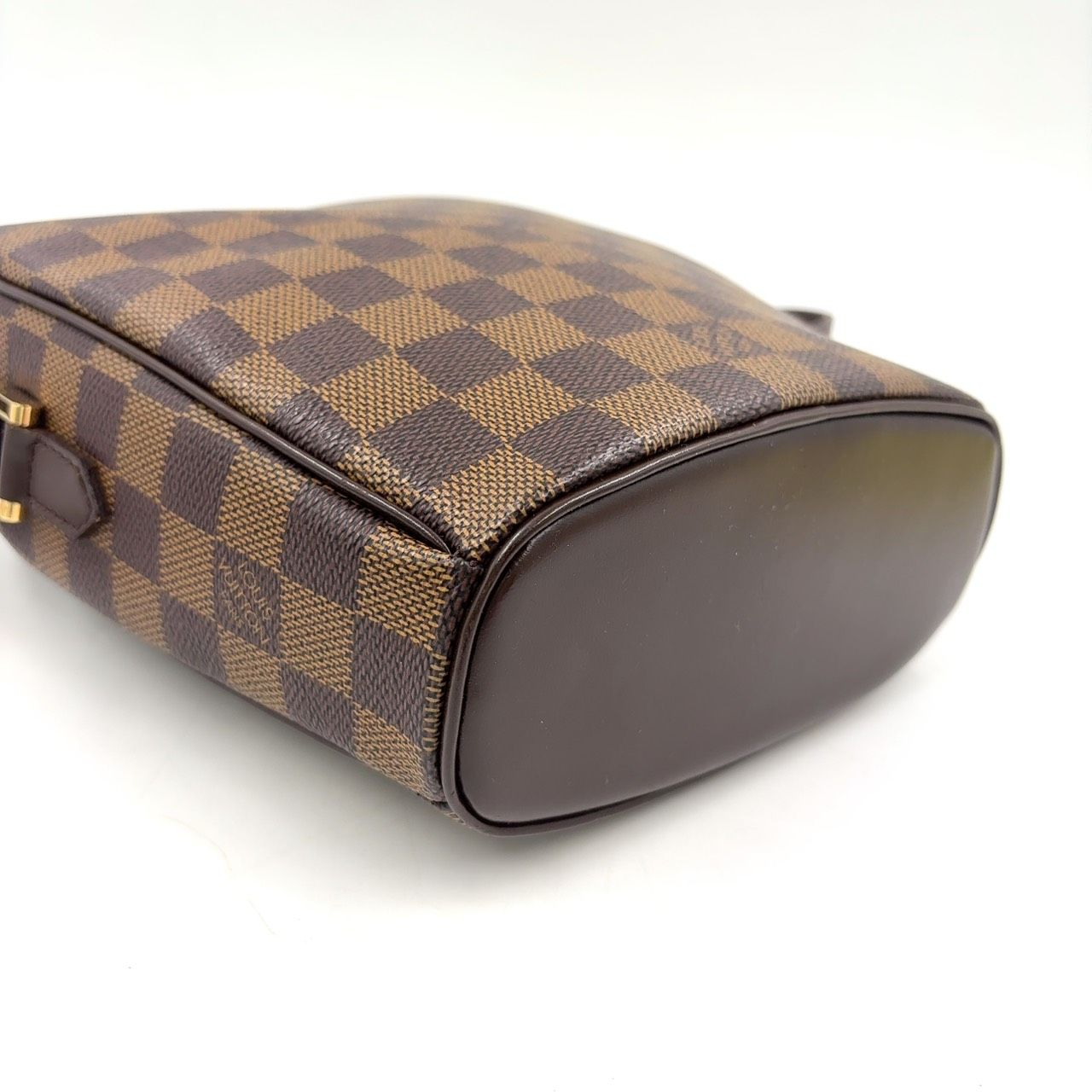 Louis Vuitton Ipanema PM Damier Ebene Leather Brown Shoulder Bag Gold — view 9