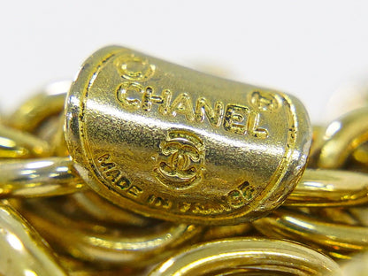 Chanel CC Logo Bracelet Bangle Gold Plated — view 8