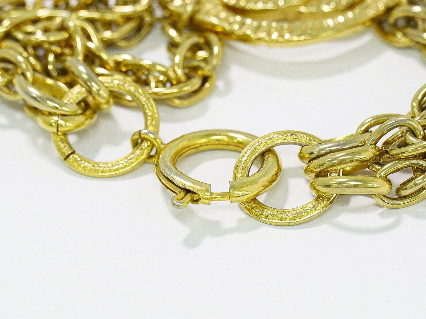 Chanel CC Logo Bracelet Bangle Gold Plated — view 4