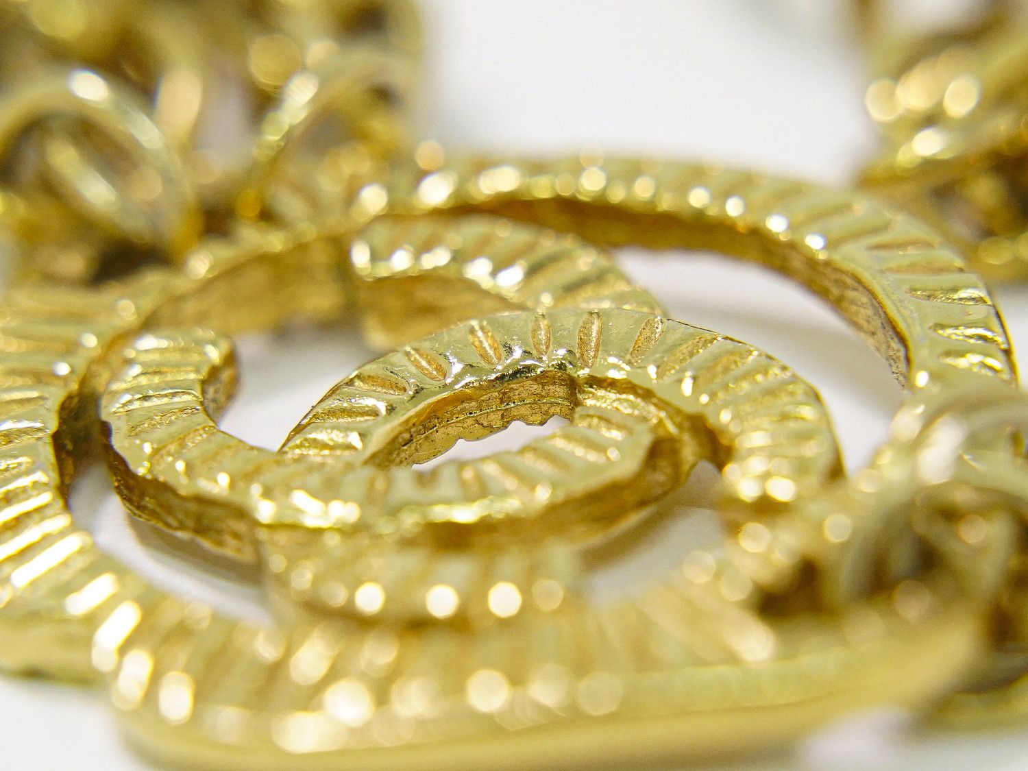 Chanel CC Logo Bracelet Bangle Gold Plated — view 6