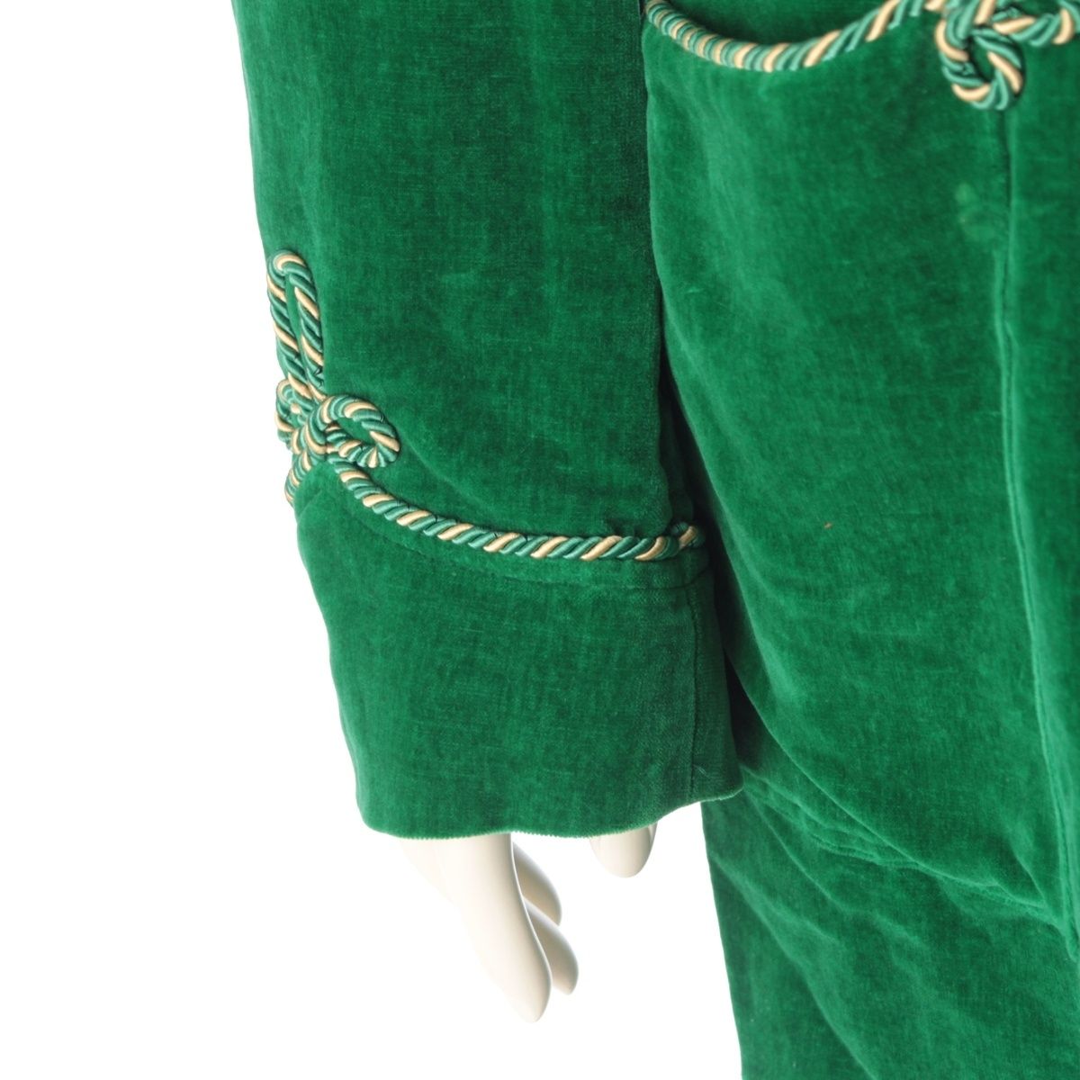 Gucci Paramount Michele Era Velvet Cotton Velour Smoking Jacket Garden Gallery — view 6