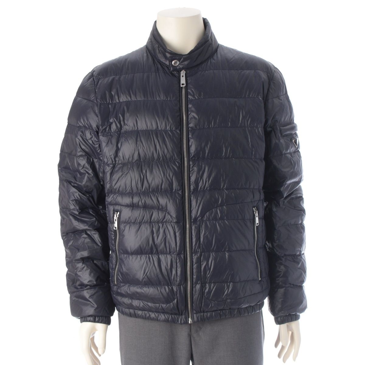 Prada Polyamide Jacket Down Navy 52