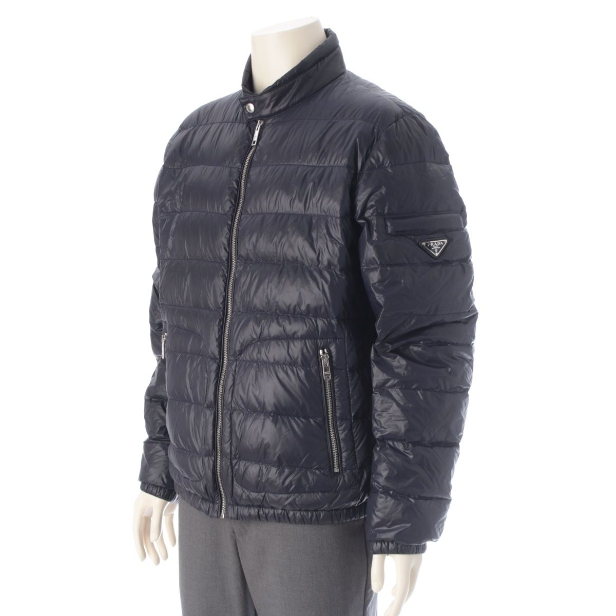 Prada Polyamide Jacket Down Navy 52 — view 2