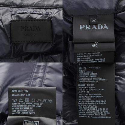 Prada Polyamide Jacket Down Navy 52 — view 9