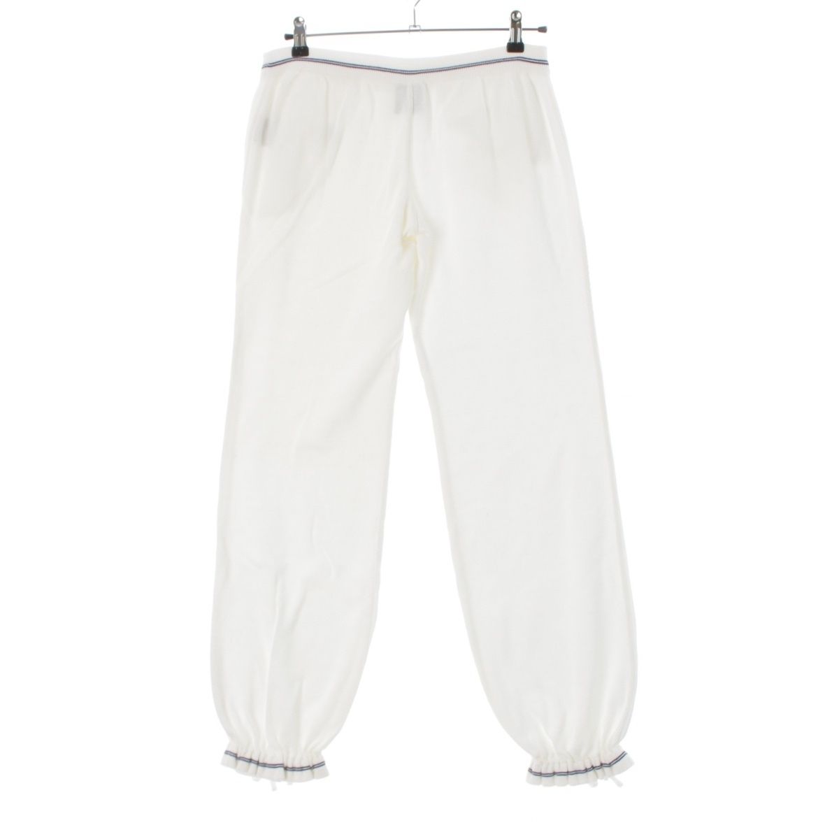 Chanel Sports Cotton CC Logo Embroidery Pants White 38 — view 2