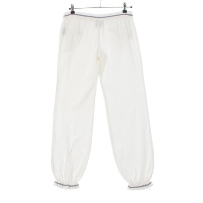 Chanel Sports Cotton CC Logo Embroidery Pants White 38 — view 2