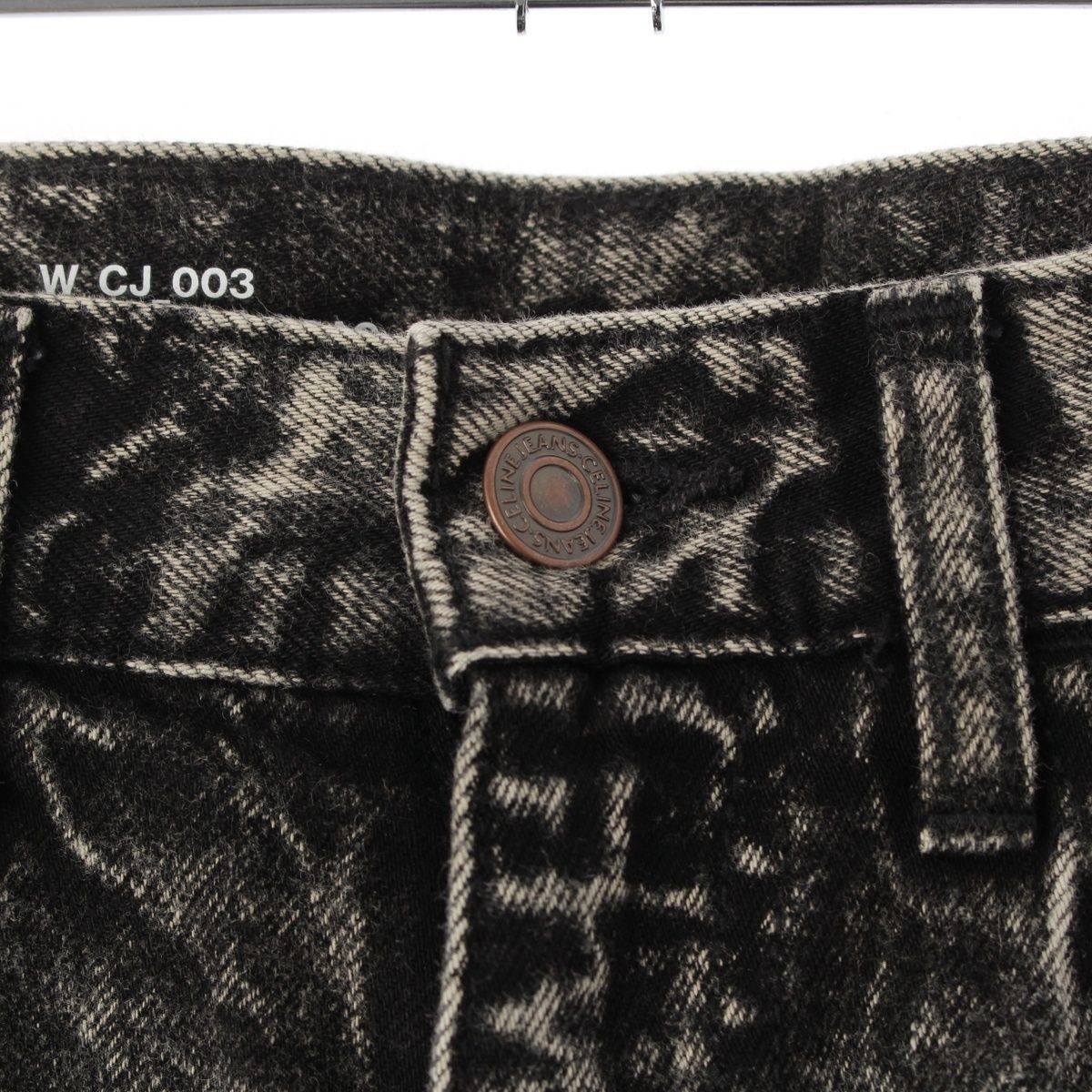 Celine Cotton Wash Denim Pants Jeans Gray Black 25 — view 5