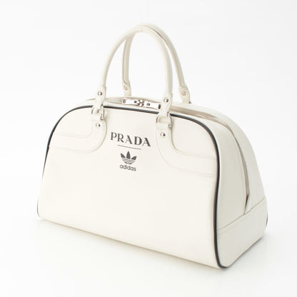 Prada Adidas City Calfskin Leather World Limited 700 Pieces Logo Boston Bag — view 2