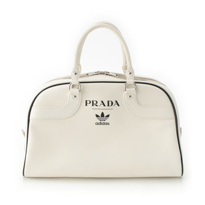 Prada Adidas City Calfskin Leather World Limited 700 Pieces Logo Boston Bag