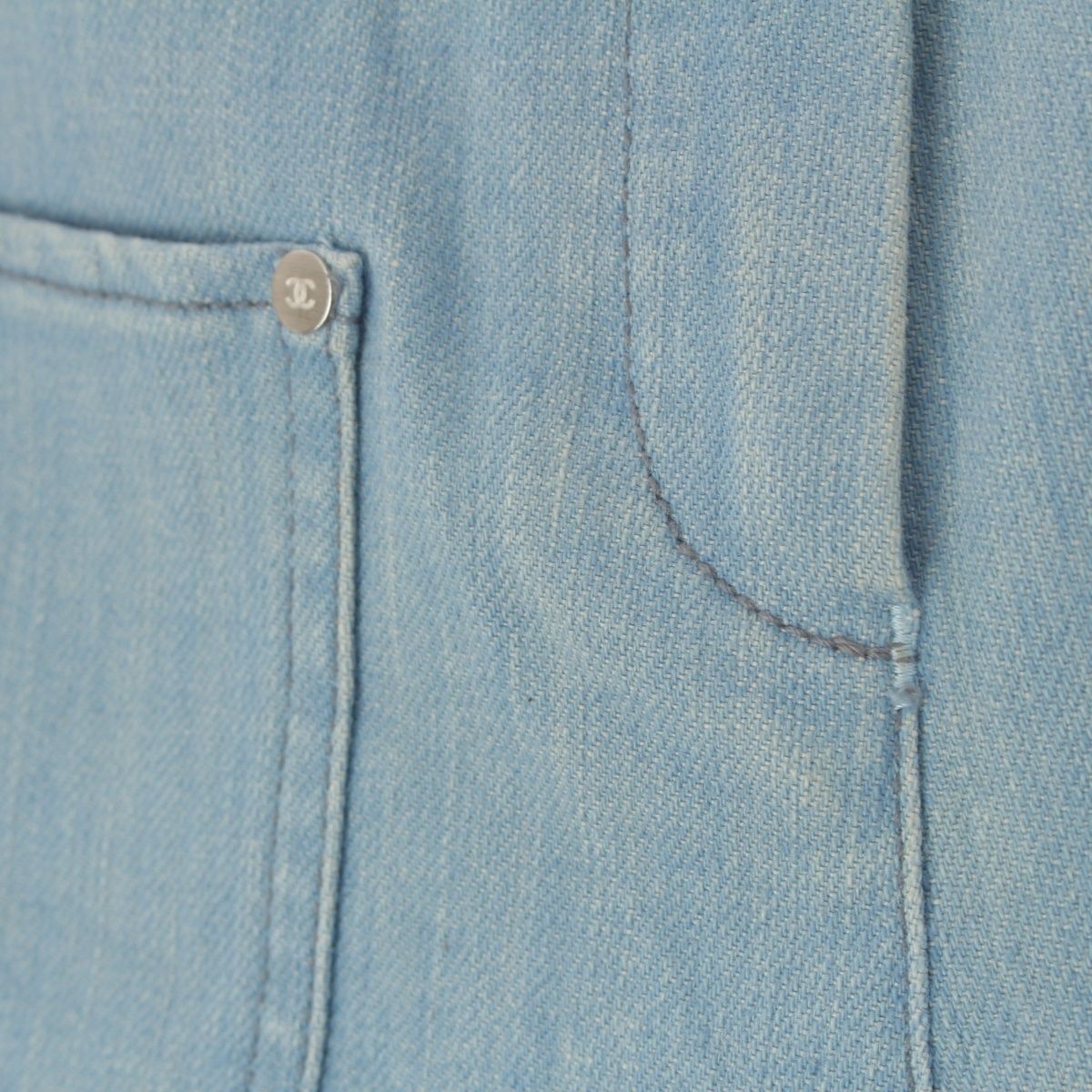 Chanel Denim Pants Indigo Blue 40 — view 6