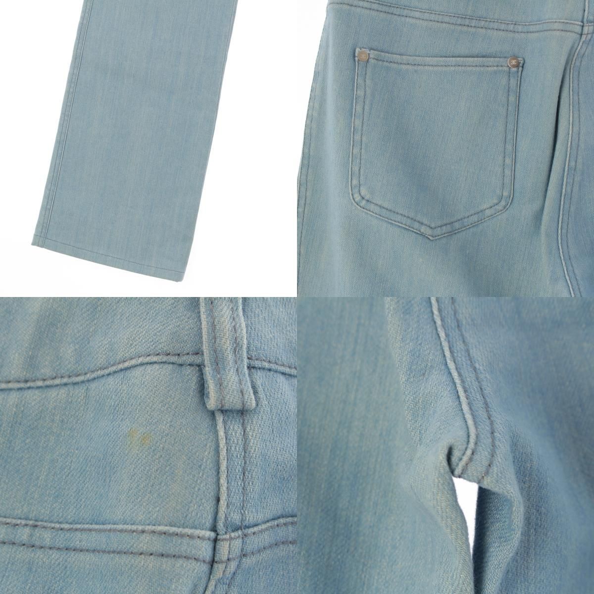 Chanel Denim Pants Indigo Blue 40 — view 8