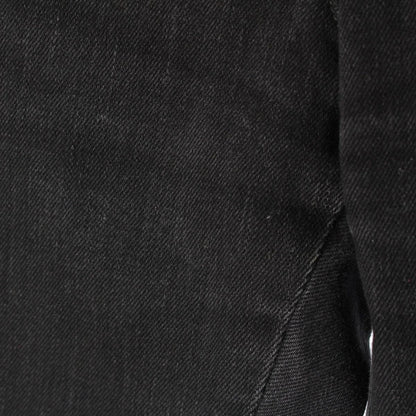 Chanel Cotton Coco Button Logo Belt Denim Pants Black 40 — view 6