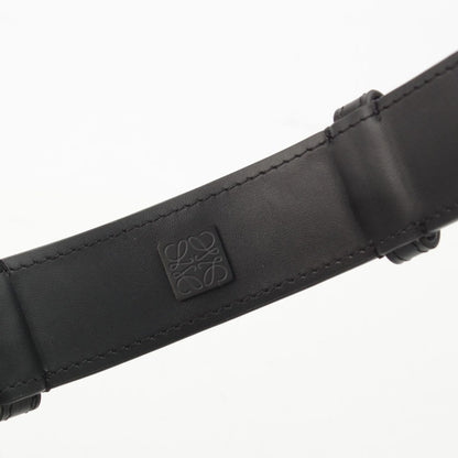 Loewe Leather Embossed Logo Belt Black — view 9