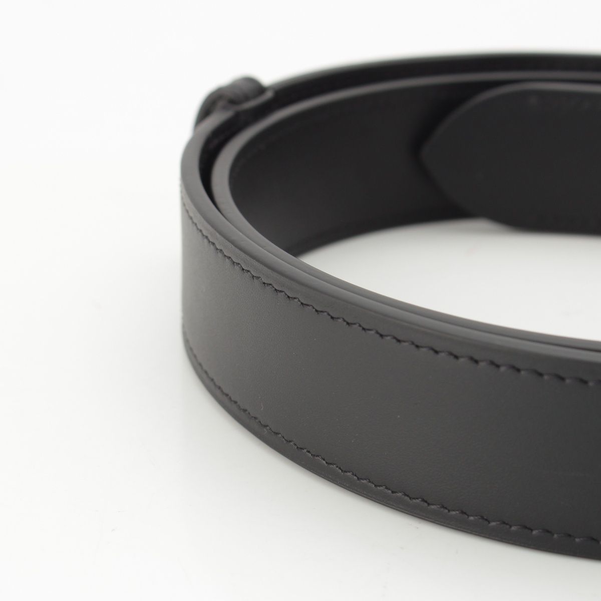 Loewe Leather Embossed Logo Belt Black — view 5