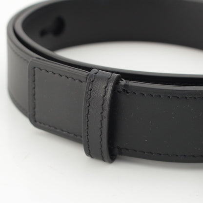 Loewe Leather Embossed Logo Belt Black — view 4