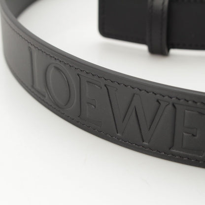 Loewe Leather Embossed Logo Belt Black — view 3